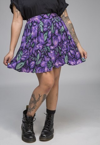 TROPICALLY FLORAL VINTAGE SKIRT