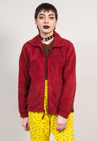 VINTAGE 90'S DARK RED FLEECE JACKET