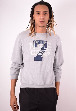 NIKE MENS VINTAGE SWEATSHIRT JUMPER MEDIUM GREY 90S
