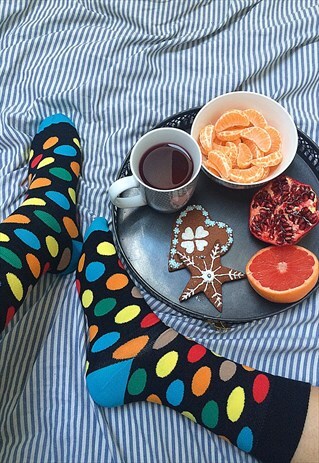 COLOURFUL DOT FUNNY STREET WEAR SOCKS