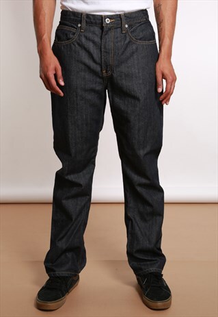 STUSSY STRAIGHT LEG BLACK JEANS