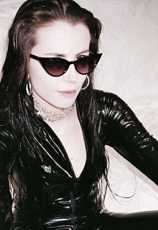 BLACK CATS EYE SUNGLASSES