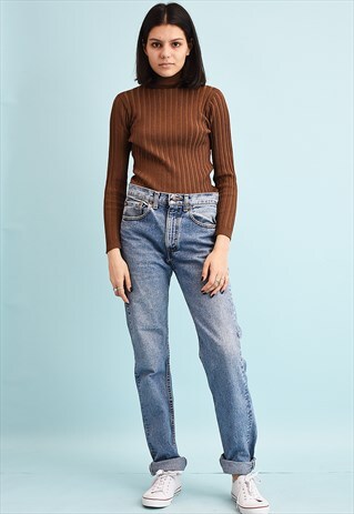 90'S RETRO LEVI'S REGULAR WAIST STONEWASH DENIM JEANS