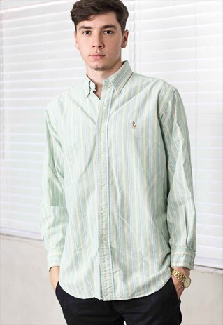 VINTAGE RALPH LAUREN SHIRT LOGO 90S L 12.1