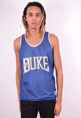 STARTER MENS VINTAGE VEST TOP LARGE BLUE 90'S
