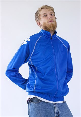 90S VINTAGE MENS KAPPA TEAM TRACK TOP BIG LOGO JACKET
