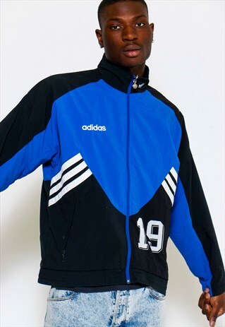 VINTAGE 90S BLUE ADIDAS SHELL JACKET