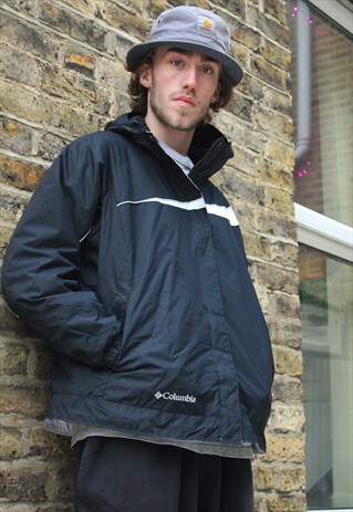 RETRO / 90'S / BLACK COLUMBIA JACKET