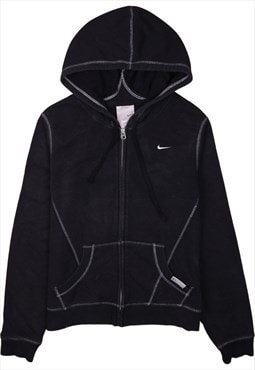 Vintage 90's Nike Hoodie Swoosh Full Zip Up Black Large