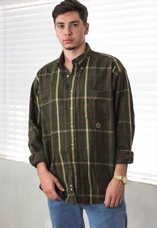 VINTAGE TOMMY HILFIGER SHIRT FLANNEL LOGO 90S XL 16.3