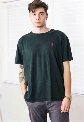 VINTAGE RALPH LAUREN T-SHIRT LOGO 90S L 7.1