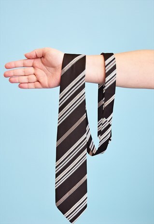 VINTAGE 70'S RETRO TAPESTRY WOVEN MOD PATTERN TIE