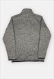 VINTAGE CHAPS EMBROIDERED GREY FLEECE JACKET WOMANS SIZE L