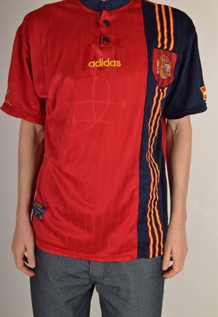 VINTAGE ADIDAS SPAIN EURO '96 FOOTBALL SHIRT / JERSEY (3303)
