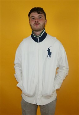 Vintage Y2K Ralph Lauren Full Zip Cotton Tracksuit Jacket XL