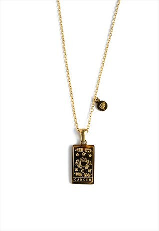 Cancer Zodiac Star Sign Tag Necklace