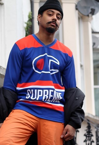 RARE SUPREME X CHAMPION COLLAB HOCKEY TOP
