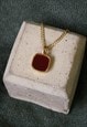 RUBY AND GOLD VERMEIL PENDANT