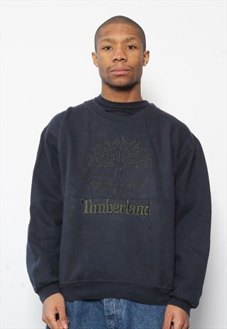 VINTAGE TIMBERLAND BIG LOGO SWEATSHIRT BLUE