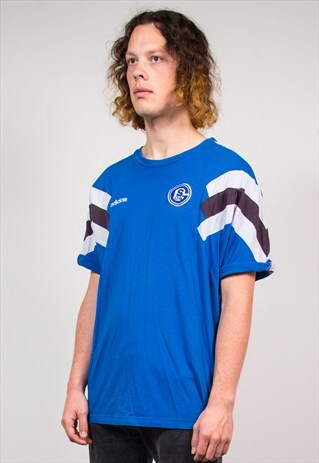 90'S VINTAGE ADIDAS BLUE SPORTS TEAM T-SHIRT