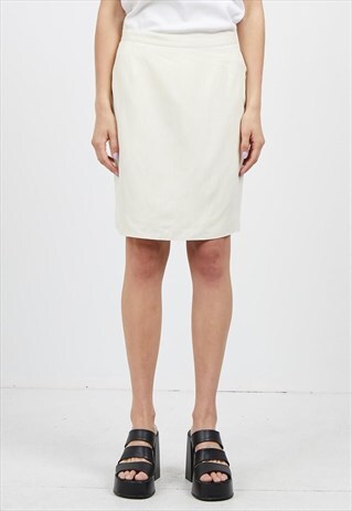 VINTAGE BEIGE CARTOON MINI PENCIL SKIRT