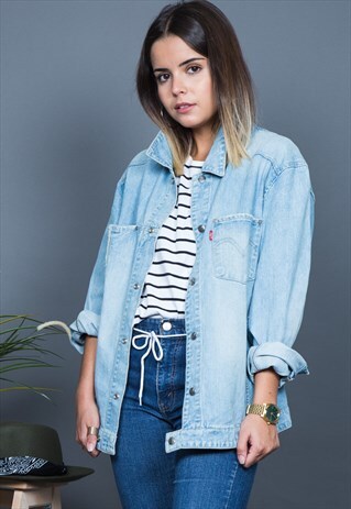 VINTAGE 80S LEVI'S ENGINEREED DENIM JACKET / S1983