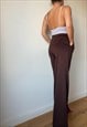 VINTAGE BURGUNDY HIGH WAISTED TROUSERS
