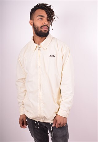 ELLESSE MENS VINTAGE JACKET XL WHITE 90S
