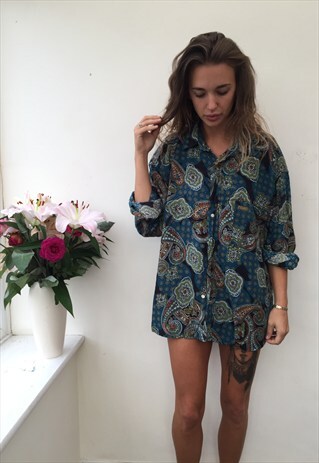 CRAZY PATTERN OVERSIZED UNISEX RETRO VINTAGE FESTIVAL SHIRT
