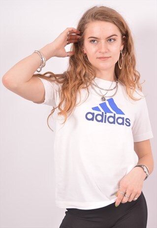 VINTAGE ADIDAS T-SHIRT TOP WHITE