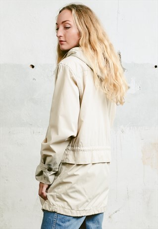 VINTAGE 80S BEIGE PARKA JACKET