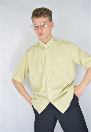 VINTAGE CREAM COLOUR CLASSIC FESTIVAL CARGO SHIRT