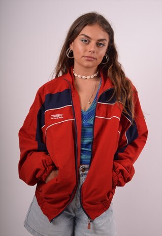 VINTAGE UMBRO OVERJACKET OVERSIZED RED