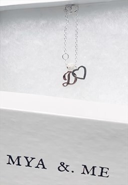 I Love D Initial Anklet 925 Sterling Silver