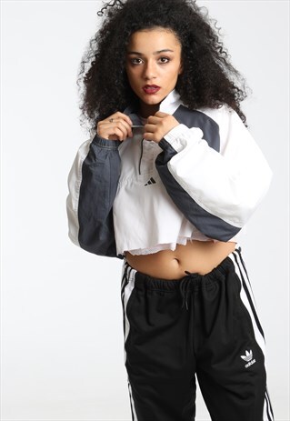 90S ADIDAS LIGHTWEIGHT CROPPED TRACK JACKET