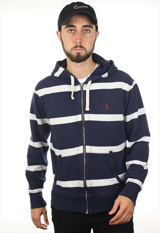 VINTAGE RALPH LAUREN ZIP UP HOODIE SWEATSHIRT