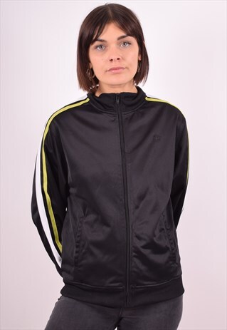 STARTER WOMENS VINTAGE TRACKSUIT TOP JACKET LARGE BLACK 90S