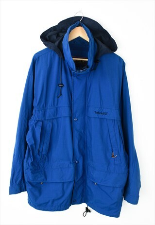 VINTAGE TIMBERLAND RAINCOAT: BLUE