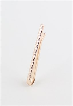 Textured Tie Bar - Rose Gold