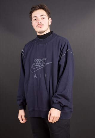 BLUE BIG LOGO SPELL OUT NIKE AIR SWEATSHIRT