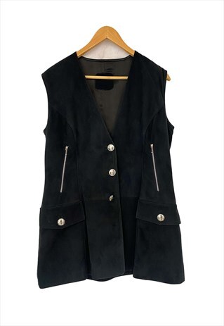 Loewe Vintage waistcoat in black suede L
