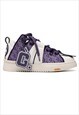 CHUNKY SOLE TRAINERS RETRO PATCH SNEAKERS SKATE SHOES PURPLE