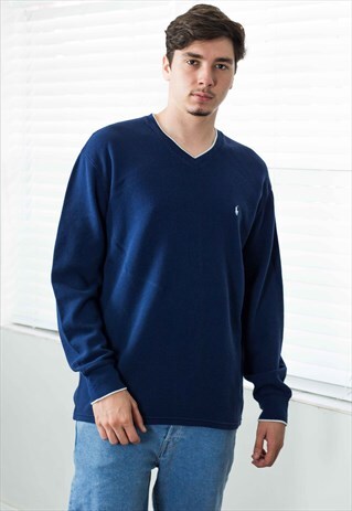 VINTAGE POLO RALPH LAUREN SWEATSHIRT JUMPER LOGO 90S 12.9