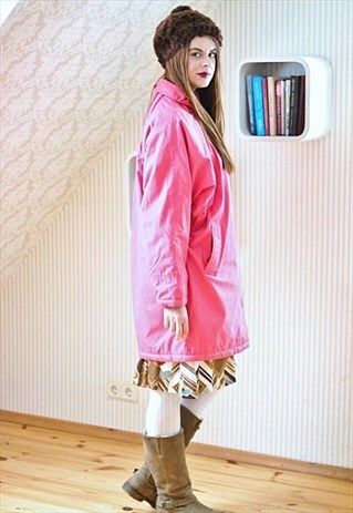 PINK COTTON PARKA JACKET