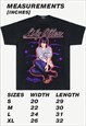 LILY ALLEN UNISEX TEE PRINTED T-SHIRT IN BLACK
