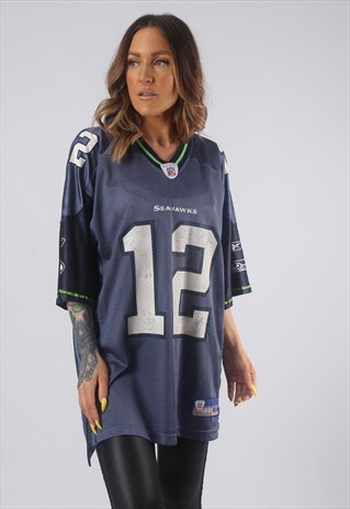VINTAGE NFL OVERSIZED T-SHIRT JERSEY TOP FOOTBALL UK 14 (N3U