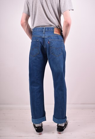 LEVI'S 501 MENS VINTAGE JEANS W34 L32 BLUE 90S