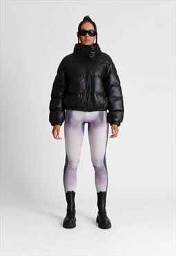 Black pu puffer