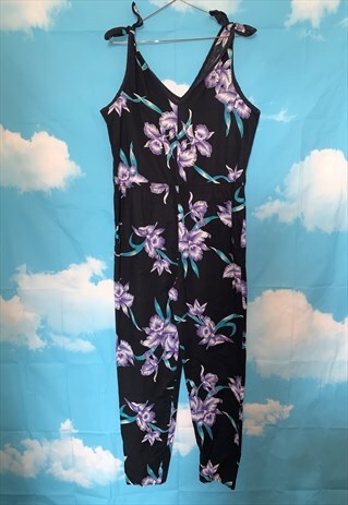 VINTAGE 80'S HAWAIIAN PRINT JUMPSUIT