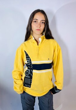 Vintage Size L Tommy Hilfiger Rework Sweatshirt in Yellow